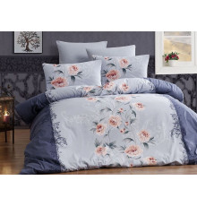 Постельное белье First Choice - Karen Navy Blue, евро комплект